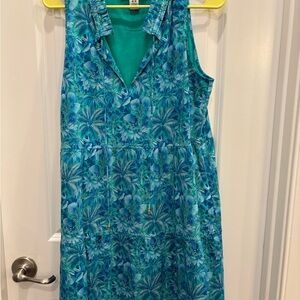 Tommy Bahama Blue Tropical Midi Dress